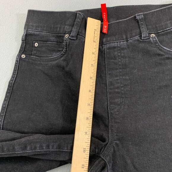 Spanx Ankle Skinny Jeans Women's Large Black Tapered Pull On 20278R - Picture 6 of 16